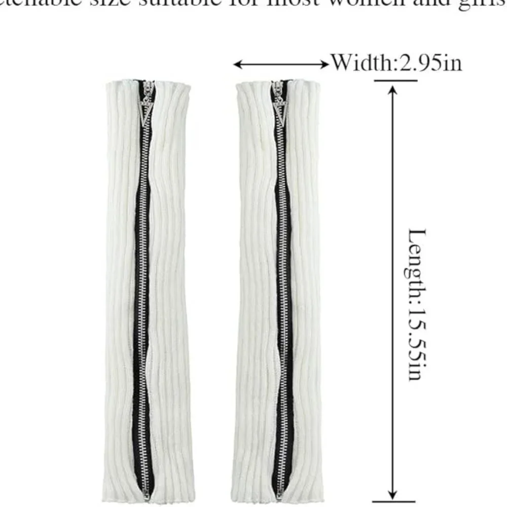 Knit Winter White High Socks
